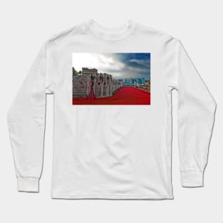 Tower Of London Poppies Red Poppy Long Sleeve T-Shirt